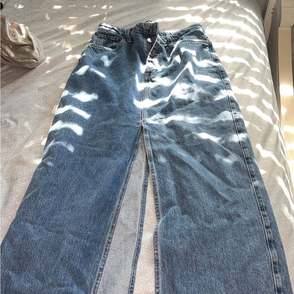 Woman blue jeans